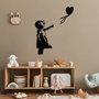 Wallity Banksy - 14 Escultura de pared de metal negra